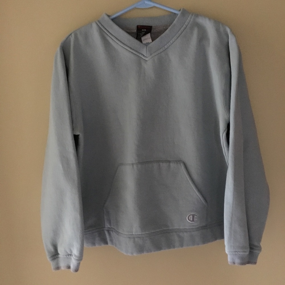 Champion v-neck sweatshirt size M soft green